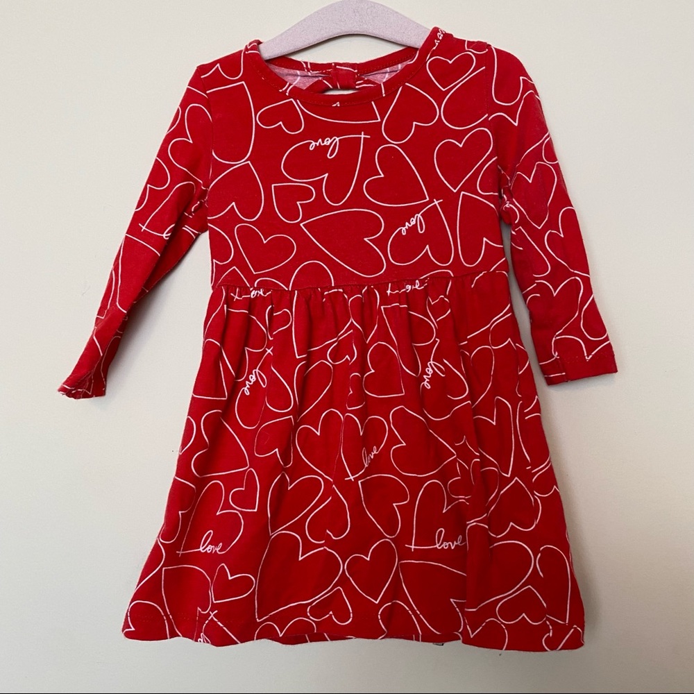 Carter's red and white Valentine's Day dress and bloomers 18M